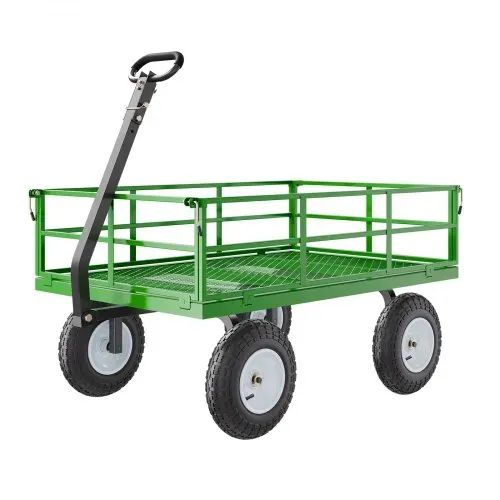 VEVOR Bollerwagen 110x75x67 cm, Transportwagen, Gartenwagen, Gerätewagen, 2-in-1-Handwagen, mit All-Terrain-Reifen, abnehmbaren Seitenteilen aus Netzmaterial und um 180° drehbarem Griff – Bild 10