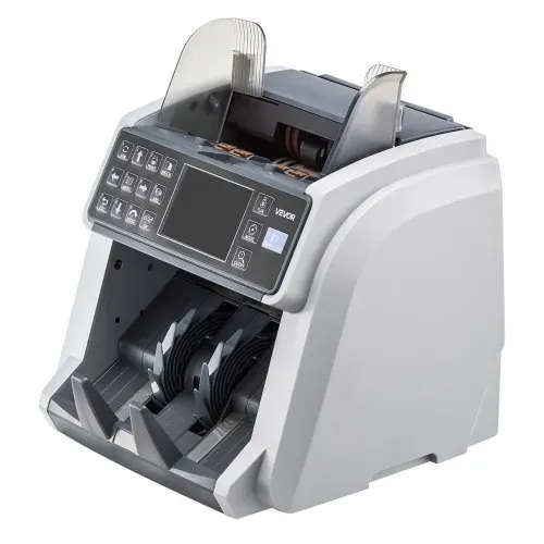 VEVOR Geldzählmaschine Banknotenzähler mit UV/MG/IR/DD/DBL/HLF/CHN Falschgelderkennung LED-Display, Wertzähler Unterstützt Mehrere Währungen & Gemischte Banknoten, Geldzähler Max. 1500 Banknoten/Min. – Bild 8