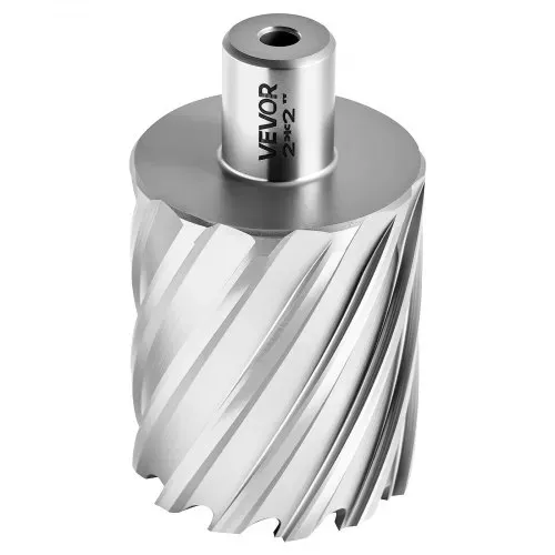 VEVOR HSS-Kernbohrer Weldon-Schaft 8-tlg. Magnetbohrer 22,22-50,8 mm Schnittdurchmesser, 6 Bohrer mit 2 Zentrierstiften, 50,8 mm Schnitttiefe, Kunststoffkoffer, für Magnetbohrmaschinen, Aluminium – Bild 8