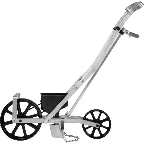 VEVOR Sämaschine Aluminium+ABS Handsämaschine 6xSaatplatten einreihige Drillmaschine 78-84cm Höhenverstellbar Dippelmaschine 6cm Vorderrad 5cm Hinterrad ideal für Samen wie Mais Lauch Spinat Karotten – Bild 9