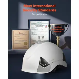 VEVOR Schutzhelm ANSI/ISEA Z89.1-zugelassener ABS-Sicherheitshelm mit 6-Punkt-Ratschenaufhängung, verstellbarer Industriehelm belüfteter Bauhelm Arbeitshelm für Industriebau Arbeitskleidung Weiß VEVOR Schutzhelm ANSI/ISEA Z89.1-zugelassener ABS-Sicherheitshelm mit 6-Punkt-Ratschenaufhängung, verstellbarer Industriehelm belüfteter Bauhelm Arbeitshelm für Industriebau Arbeitskleidung Weiß