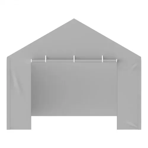 VEVOR Carport-Garagenzelt Seitenwand 610 x 364 cm, Garagenzelt-Unterstandplane, strapazierfähig, wasserdicht und UV-geschützt, grau (Oberteil und Rahmen nicht im Lieferumfang enthalten) – Bild 10