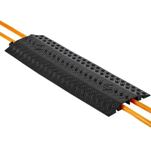 VEVOR 975 mm Kabelbrücke, 7938 kg/Achstragkraft, Hochleistungs-Überfahrschutz aus PP, Stolperschutz, Bodenabdeckungen, für Bereiche mit hoher Schwelle, Zuhause, Büro, Lager, 3er-Pack – Bild 10