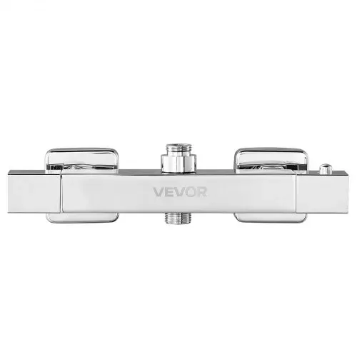 VEVOR Duscharmatur mit Thermostat Duschthermostat mit 38 °C Sicherheitsschloss, Duschhahnventil Badewannenarmatur (2 Löcher), Temperaturregelventile für Badezimmer Wohnmobil Hotel Chrom-Silber – Bild 8