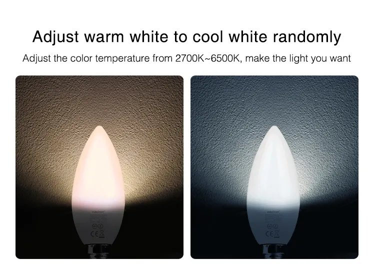 MiBoxer FUT108 LED Retrofit E14 4W RGB-WW (RGB-CCT) Candle Light – Bild 3