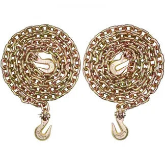 VEVOR G80 Transport-Binderkette, 3/8 Zoll x 10,3 Fuß, 2er-Pack Abschleppkette mit Gabelkopf-Greifhaken, 7100 lbs sichere Arbeitslast, Hochleistungs-Forstkette für den Transport von Abschlepp-LKW-Bindeausrüstung VEVOR G80 Transport-Binderkette, 3/8 Zoll x 10,3 Fuß, 2er-Pack Abschleppkette mit Gabelkopf-Greifhaken, 7100 lbs sichere Arbeitslast, Hochleistungs-Forstkette für den Transport von Abschlepp-LKW-Bindeausrüstung