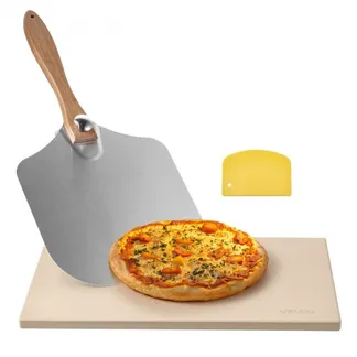 VEVOR Pizzastein Backstein 508 x 355 mm, rechteckiger Cordierit-Pizzastein, extra große Steinplatte mit Schaber & Schaufel, 1,5 cm dick, hitzebeständig, für Küchenofen Brotbacken Pizzabacken VEVOR Pizzastein Backstein 508 x 355 mm, rechteckiger Cordierit-Pizzastein, extra große Steinplatte mit Schaber & Schaufel, 1,5 cm dick, hitzebeständig, für Küchenofen Brotbacken Pizzabacken