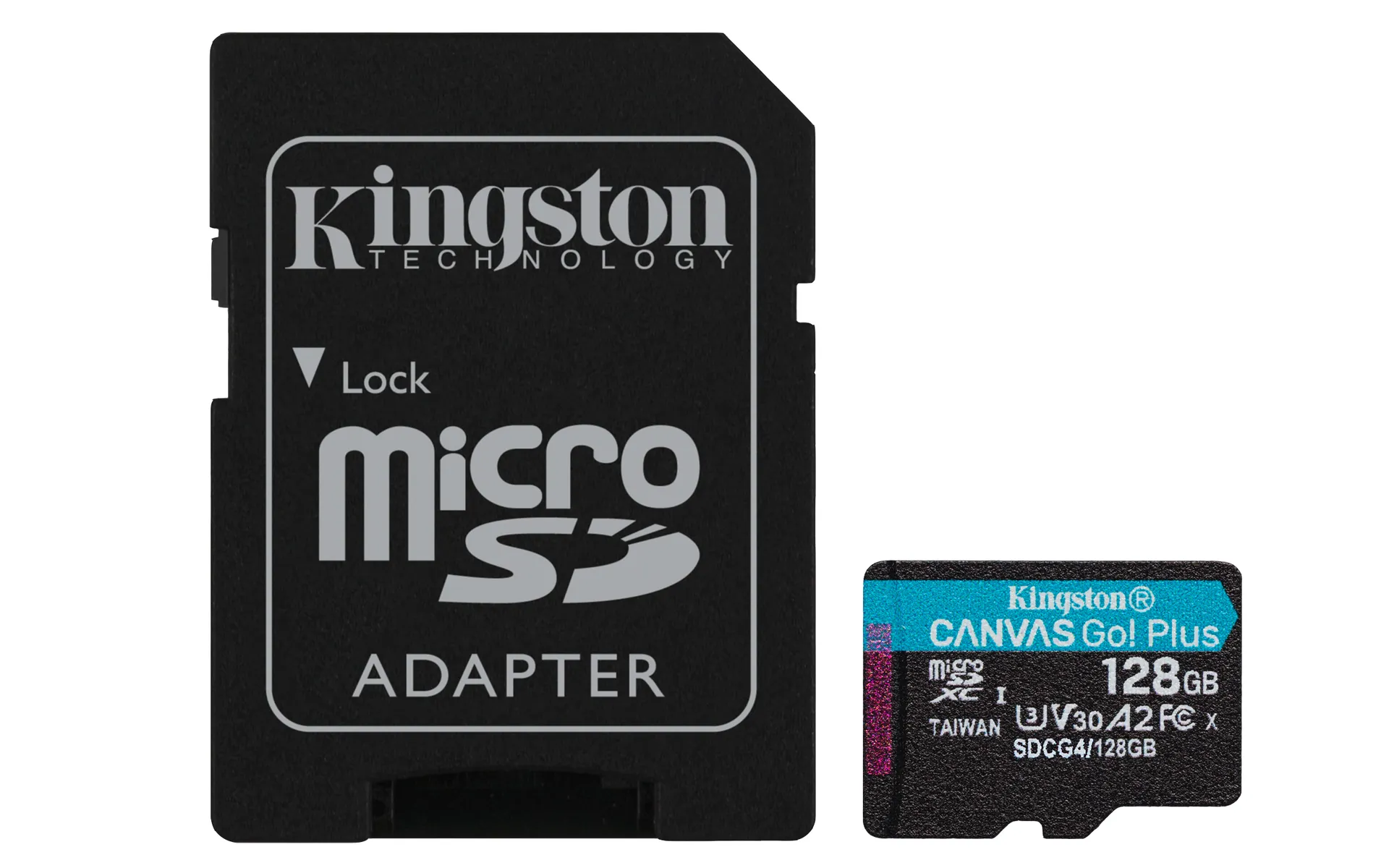 Kingston Technology 128GB microSDXC Canvas Go Plus Gen4 200 MB/s A2 U3 V30-Karte + Adapter Kingston Technology 128GB microSDXC Canvas Go Plus Gen4 200 MB/s A2 U3 V30-Karte + Adapter