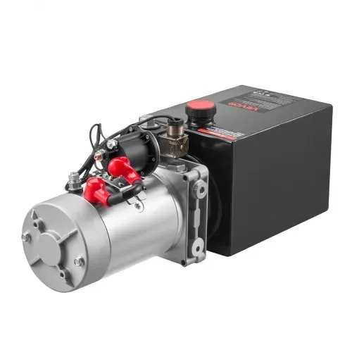 VEVOR 6 Qt Hydraulikaggregat einfachwirkende Kippanhängerpumpe, maximaler Öffnungsdruck 22 MPa und Fördermenge 3,4 L/min, 12 V DC Hydraulikpumpe mit Metallbehälter für Kippanhänger Schwarz – Bild 8