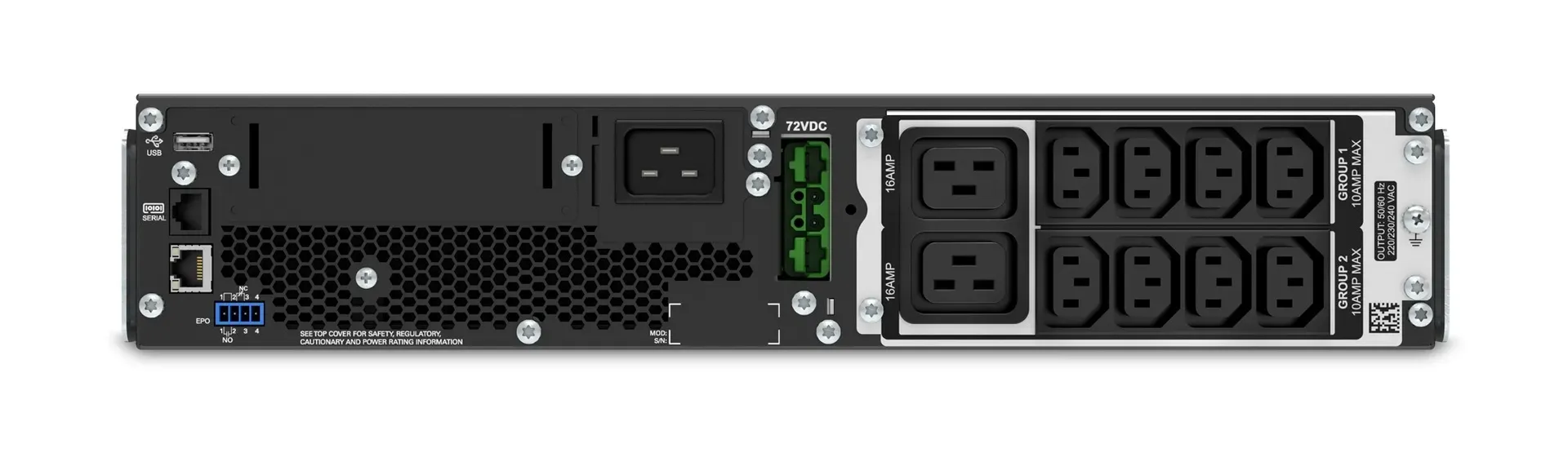 APC Smart-UPS On-Line SRT2200RMXLI – 2200 VA, 8x C13 und 2x C19, Rackmontage – Bild 2