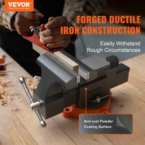 VEVOR 15,2cm Schraubstock 360° Drehbar Sphäroguss Werkbankschraubstock 7,3x8cm Amboss Schraubstock 15cm Backenöffnung Parallelschraubstock U-förmige Führungsstange zum Schärfen Schleifen Schneiden VEVOR 15,2cm Schraubstock 360° Drehbar Sphäroguss Werkbankschraubstock 7,3x8cm Amboss Schraubstock 15cm Backenöffnung Parallelschraubstock U-förmige Führungsstange zum Schärfen Schleifen Schneiden