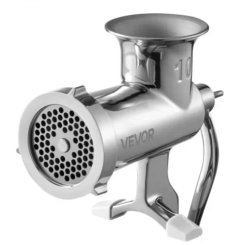 VEVOR manuelle Fleischmühle, alle Teile Edelstahl, handbetriebene Fleischmahlmaschine mit Tischklemme, 2 Schleifplatten & Wurstfüller, ideal für Zuhause Küche Restaurant Metzgergeschäft – Bild 8