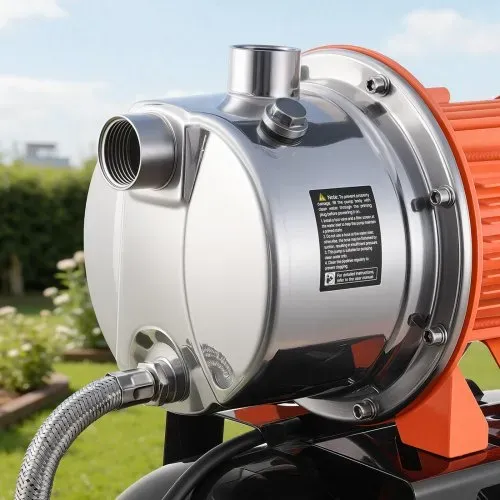 VEVOR Hauswasserwerk 1176 W, 6000 L/h Jetpumpe mit 19 L Druckbehälter, 57 m Förderhöhe, inkl. Automatischem Wasserfördersystem & Edlstahlpumpenkopf, zur Gartenbewässerung & Hauswasserversorgung – Bild 7