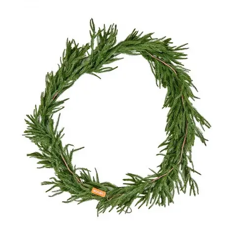 VEVOR Weihnachtsgirlande, 2750 mm, realistische Norfolk-Kieferngirlande, Tannengirlande, künstliche Grüngirlanden, für Weihnachtsdeko im Innen- & Außenbereich auf Tisch, Kaminsims und Kamin – Bild 8