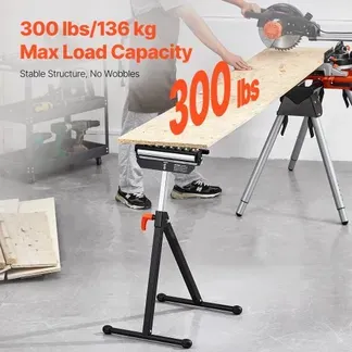 VEVOR 3-in-1 Rollenständer, 136 kg, 68–108 cm höhenverstellbar, Rollenbock mit 29,2 cm poliertem, multidirektionalem Rollenkopf, für Tischkreissägen-Auslauf, Holzbearbeitungs-Verlängerungsstütze VEVOR 3-in-1 Rollenständer, 136 kg, 68–108 cm höhenverstellbar, Rollenbock mit 29,2 cm poliertem, multidirektionalem Rollenkopf, für Tischkreissägen-Auslauf, Holzbearbeitungs-Verlängerungsstütze