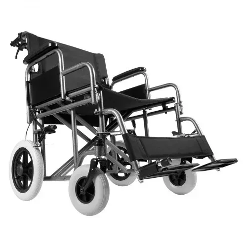 VEVOR Rollstuhl, Transportstuhl aus Karbonstahl für Erwachsene, Faltbarer Rollstuhl mit abnehmbarer Armlehne, selbstsperrende Bremse, 24 Zoll breiter Sitz, Tragkraft 300 Pfund, für freie Bewegung von Behinderten – Bild 9