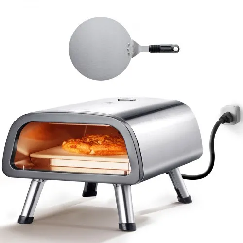 VEVOR elektrischer Pizzaofen Backofen 305 mm, Pizzamaker aus Edelstahl mit Pizzastein, Spatel, Doppelknopf, heizt bis zu 427 °C auf, Mehrzweck-Pizzaofen zum Backen von Brezeln im Restaurant zu Hause VEVOR elektrischer Pizzaofen Backofen 305 mm, Pizzamaker aus Edelstahl mit Pizzastein, Spatel, Doppelknopf, heizt bis zu 427 °C auf, Mehrzweck-Pizzaofen zum Backen von Brezeln im Restaurant zu Hause