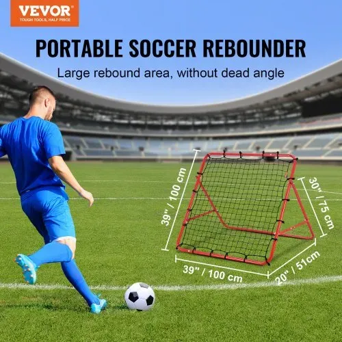 VEVOR Fußball Rebound Netz Tragbares Prellwand Fußball 48 x 48 mm, Rebounder Fußball Eisenrohr & PE-Netz Kinder & Jugendliche Fußballtor Rebounder Kicker für Fußball Training VEVOR Fußball Rebound Netz Tragbares Prellwand Fußball 48 x 48 mm, Rebounder Fußball Eisenrohr & PE-Netz Kinder & Jugendliche Fußballtor Rebounder Kicker für Fußball Training