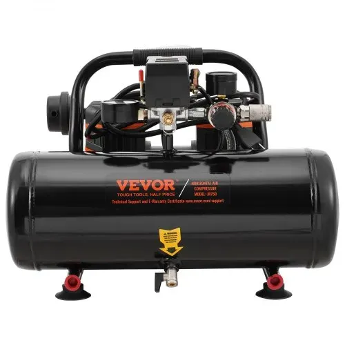 VEVOR-Luftkompressor, 2 Gallonen Stahltank, 1 PS, 2,5 CFM, 8 Bar, ölfreier Luftkompressor und max. 120 PSI Druck, 81 dB, ultraleiser tragbarer Kompressor, für Autoreparatur, Reifenbefüllung, Spritzlackierung – Bild 10