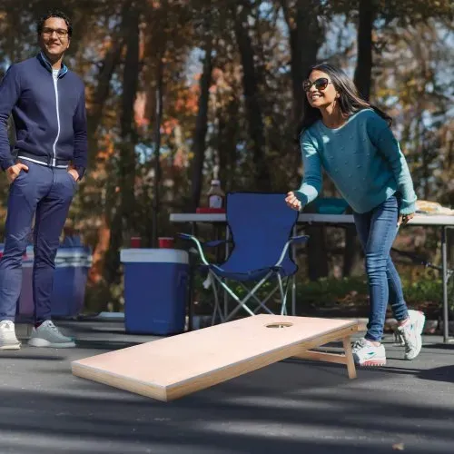VEVOR Cornhole Spiel Set (1255 x 600 x 302 mm) Cornhole-Spielbretter, tragbares Wurfbrett aus Massivholz, Cornhole-Spiel für Erwachsene, inkl. Tragetasche, für Garten Hinterhof Strand Camping – Bild 7