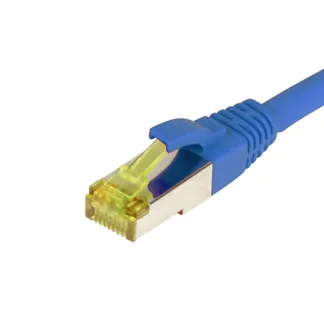 Patchkabel RJ45, CAT6A 500Mhz, 0.15m, blau, S-STP(S/FTP), TPE/LSZH(Ultraflex), AWG26, mit CAT7 Rohkabel, Synergy 21 Patchkabel RJ45, CAT6A 500Mhz, 0.15m, blau, S-STP(S/FTP), TPE/LSZH(Ultraflex), AWG26, mit CAT7 Rohkabel, Synergy 21