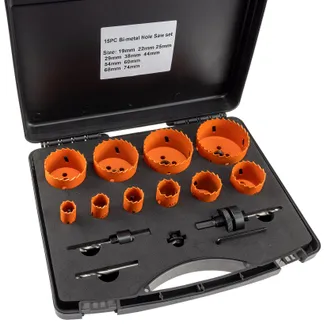 Lochsägen Set „Profi“ 15-teilig 19-74mm, inkl. Transportkoffer Lochsägen Set „Profi“ 15-teilig 19-74mm, inkl. Transportkoffer