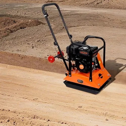 VEVOR Benzin Rüttelplatte, 6,5 PS (212 CC) Motor, 6400 U/min Vibrationsstampfer, 15 kN Verdichtungsdruck, Platte 530x400 mm, Handgeführter Rüttler für Pflasterarbeiten, Asphalt & Fundamente – Bild 7