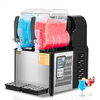 VEVOR kommerzielle Slush-Maschine 4 L x 2 Doppeltank Slush-Eismaschine Slushy Machine für gefrorene Getränke, 32 Tassen Margarita-Smoothie-Maschine für Partys zu Hause Restaurants Cafés Bars VEVOR kommerzielle Slush-Maschine 4 L x 2 Doppeltank Slush-Eismaschine Slushy Machine für gefrorene Getränke, 32 Tassen Margarita-Smoothie-Maschine für Partys zu Hause Restaurants Cafés Bars