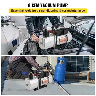 VEVOR Vakuumpumpe 8 CFM 3/4 HP Zweistufige Klimaanlagen-Vakuumpumpe 220V 0,3 PA Ultimatives Vakuum Kältemittel HVAC Werkzeug für Automobile Reparatur Vakuum Evakuierung VEVOR Vakuumpumpe 8 CFM 3/4 HP Zweistufige Klimaanlagen-Vakuumpumpe 220V 0,3 PA Ultimatives Vakuum Kältemittel HVAC Werkzeug für Automobile Reparatur Vakuum Evakuierung