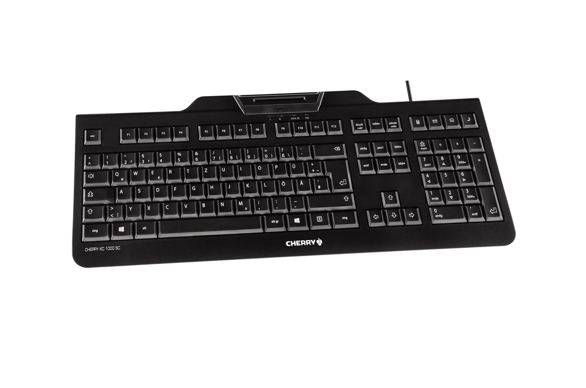 Contour Design KC 1000 SC Kabelgebundene Chipkarten Tastatur, Schwarz, USB (QWERTZ - DE) – Bild 3