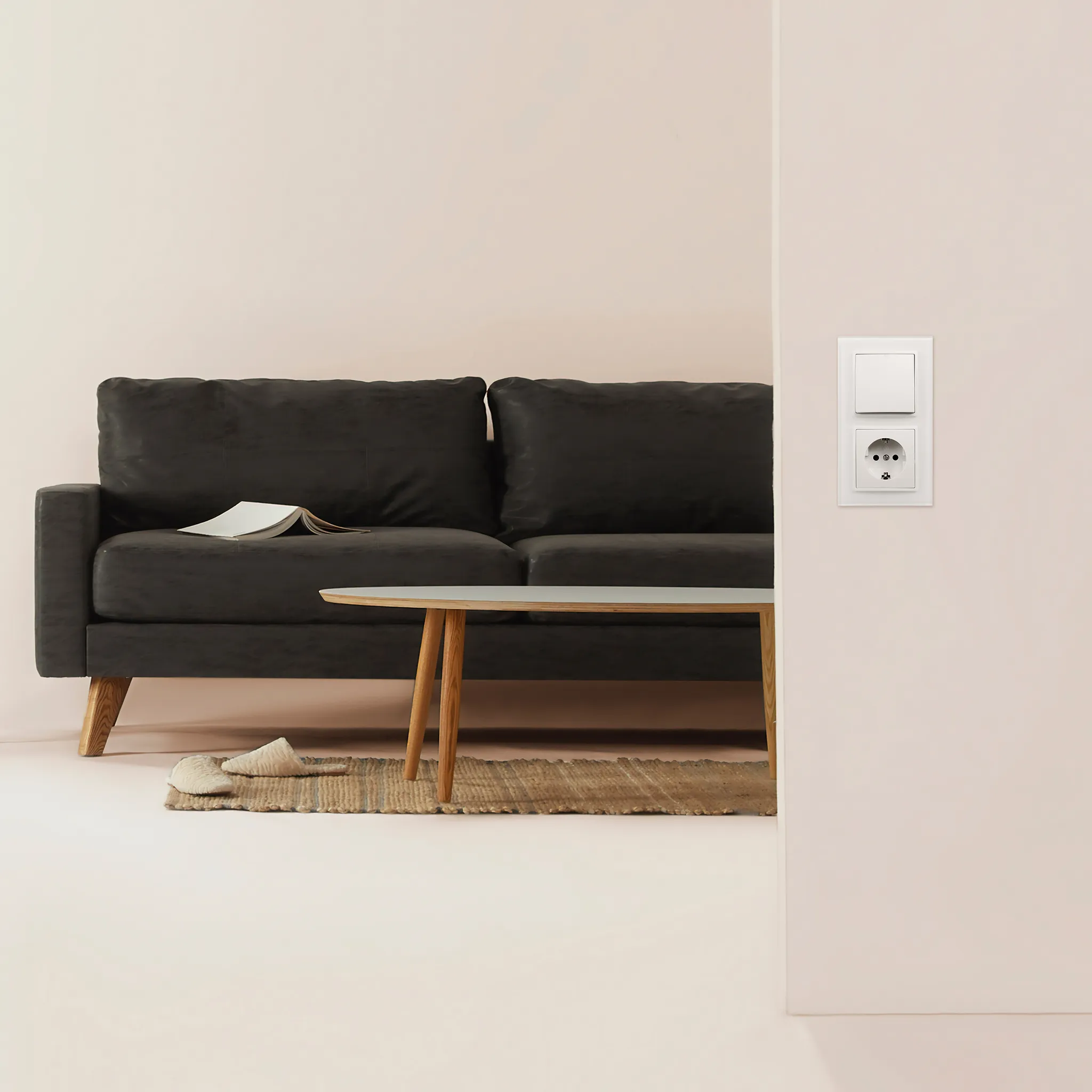 Schalter und Steckdosen Set McPower Flair ''Tür 2-fach-Style Profi'' Glasrahmen, Steckanschluss – Bild 5