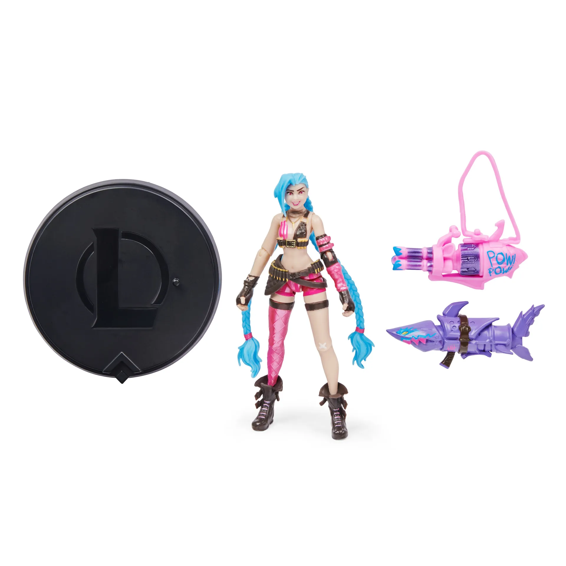 League of Legends - 10cm Actionfiguren 5er Pack (Vi, Caitlyn, Ekko, Heimerdinger und exklusiver Jinx) jeweils mit Accessoires und Ausstellungssockel – Bild 6