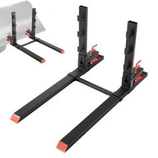 VEVOR Palettengabeln, 1814 kg Gabelträger zum Anklemmen, 1490 mm Gesamtlänge, Gabelzinken mit Kippschutz & verstellbarer Stabilisatorstange, passend für Ladeschaufel-Kompaktlader, Schwarz VEVOR Palettengabeln, 1814 kg Gabelträger zum Anklemmen, 1490 mm Gesamtlänge, Gabelzinken mit Kippschutz & verstellbarer Stabilisatorstange, passend für Ladeschaufel-Kompaktlader, Schwarz