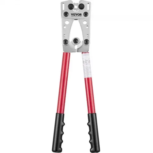 VEVOR Crimpzange Kabelschuhzange 6-50 mm², Batteriekabel-Crimpzange Batterieklemmen-Crimper, Crimpwerkzeug mit 6 Größen & 48 Kupferringverbinder, Kupferringklemmen-Crimpzange Kabelschneider – Bild 10