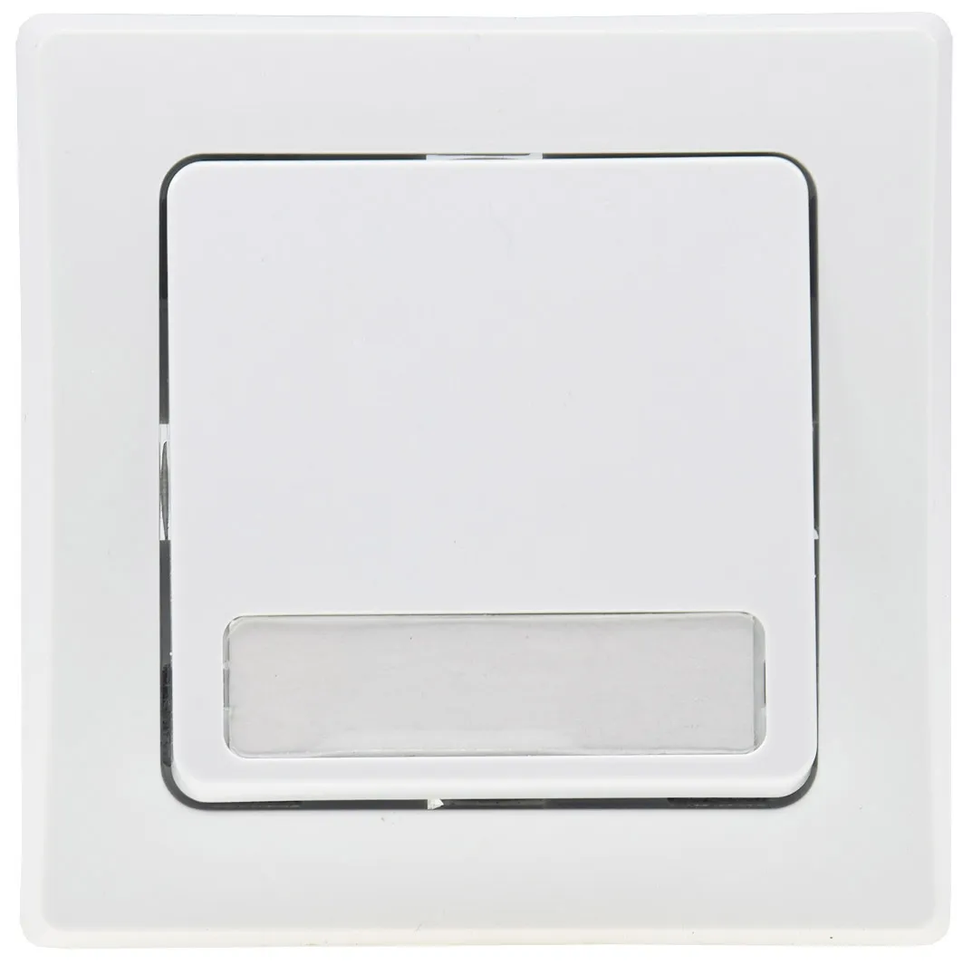 DELPHI Taster mit Namensschild 0-250V~/ 10A, inkl. Rahmen, UP, weiß DELPHI Taster mit Namensschild 0-250V~/ 10A, inkl. Rahmen, UP, weiß