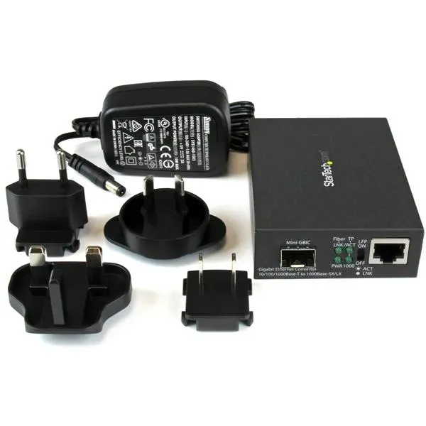 StarTech.com Gigabit Ethernet Glasfaser Medienkonverter mit offenem SFP Steckplatz – Bild 4