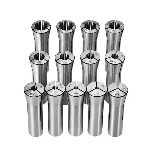 VEVOR 13-teiliger Präzisions-R8-Spannzangensatz, 1/8-7/8 Zoll (3,2-22,2 mm), Kohlenstoffstahl-Spannzangenfutter 30 μm TIR für Fräsmaschinen, Bohrmaschinen, Bohrmaschinen, Bearbeitungszentren – Bild 9