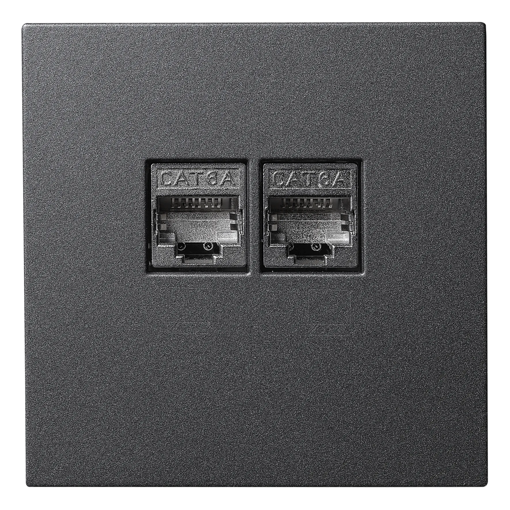 Netzwerk-Dose McPower “Shallow“ CAT6A, UP, anthrazit, vollgeschirmt Netzwerk-Dose McPower “Shallow“ CAT6A, UP, anthrazit, vollgeschirmt