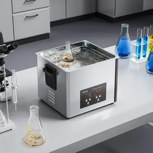 VEVOR 15 L Ultraschallreiniger, professionelle Ultraschallreinigungsmaschine mit Reinigungskorb & Digitalanzeige, 240 W Edelstahl 40 kHz Industrielle Reinigungsmaschine für Teile Vergaser Instrumente – Bild 7