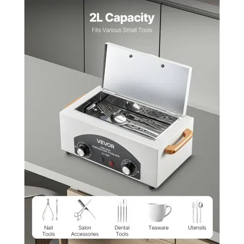 VEVOR Hochtemperatur-Autoklav 2 L 300 W, Hochtemperatur-Reinigungsmaschinenbox mit einstellbarer Temperatur & Zeit, Trockenwärmeschrank-Nagelwerkzeugreiniger Sterilisatorbox für Labore Zuhause – Bild 2