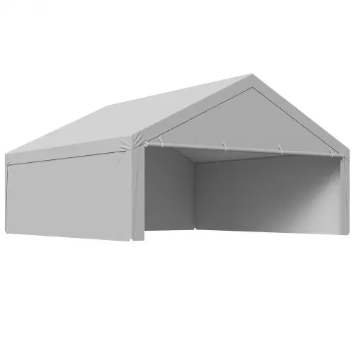 VEVOR Carport-Ersatzdach, 6x6 m, tragbare Garagenzeltplane mit Seitenwänden, UV-beständig, strapazierfähige Autounterstandsplane, grau, Rahmen nicht im Lieferumfang enthalten – Bild 10