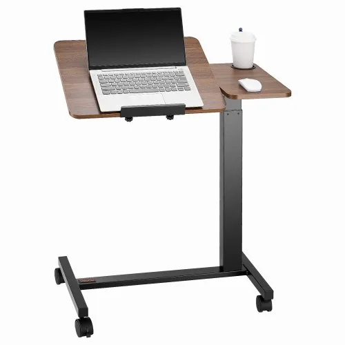 VEVOR Überbetttisch mobiler Beistelltisch mit klappbarer Schreibtischplatte, höhenverstellbarer & winkelverstellbarer Laptoptisch mit Getränkehalter, Betttisch für Büro Arbeitszimmer VEVOR Überbetttisch mobiler Beistelltisch mit klappbarer Schreibtischplatte, höhenverstellbarer & winkelverstellbarer Laptoptisch mit Getränkehalter, Betttisch für Büro Arbeitszimmer