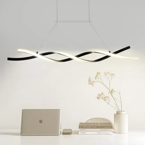 VEVOR Moderne Kronleuchter-Leuchten, 24 W, dimmbare LED-Pendelleuchte mit Fernbedienung, Silikon-Lampenschirm, einstellbare Farbtemperatur 3000 K-6000 K, Deckenlampe für Küche und Esszimmer – Bild 7