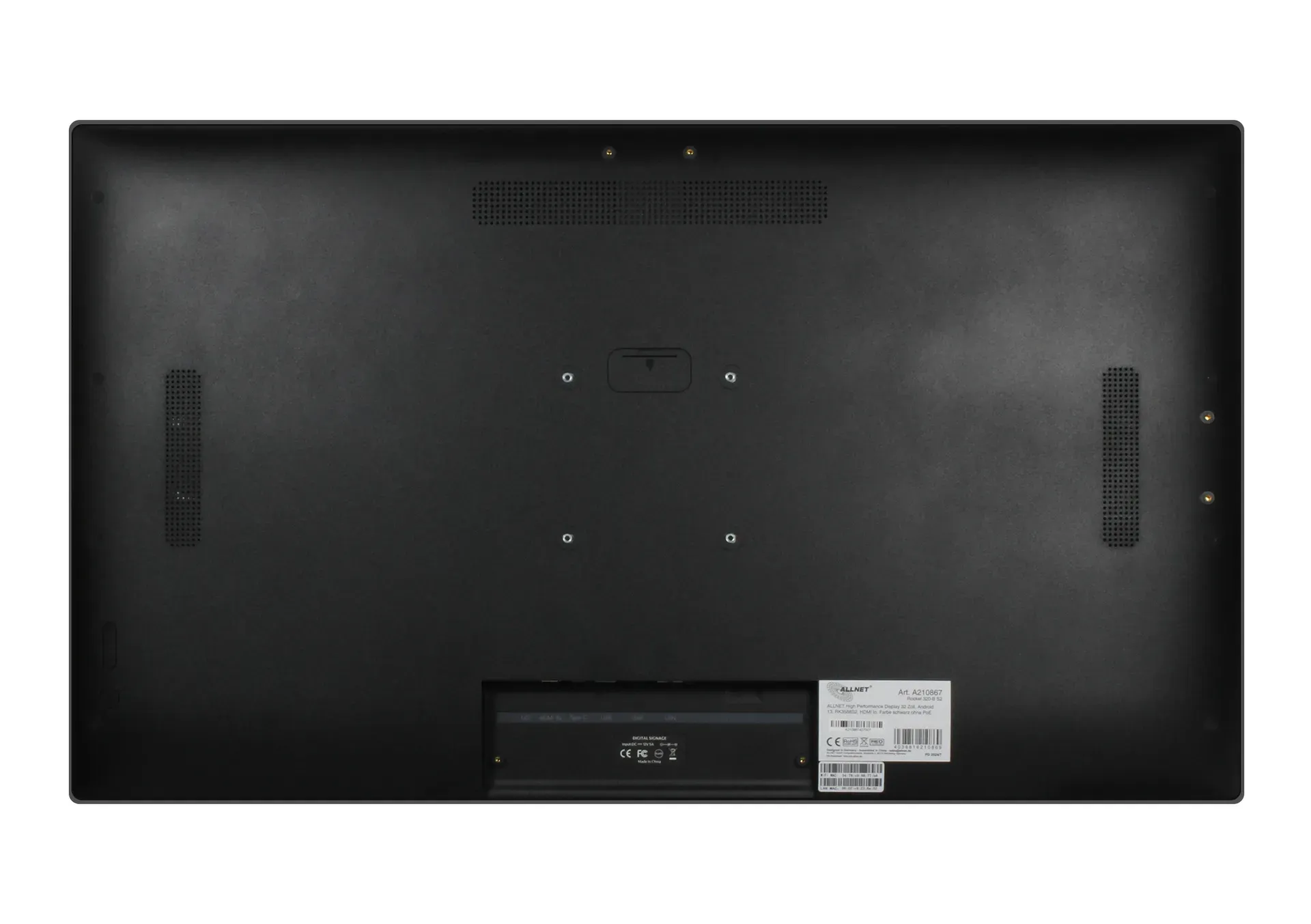 ALLNET High Performance Display 32 Zoll, Android 13, RK3588S2, HDMI In, Farbe schwarz ohne PoE – Bild 2