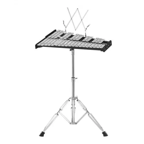 VEVOR Glockenspiel-Xylophon-Set mit 32 Tönen, professionelles Schlaginstrumenten-Set mit Schlägeln, Trommelstöcken, Notenständer, verstellbarem Ständer und Tragetasche für Schüler und Erwachsene – Bild 10