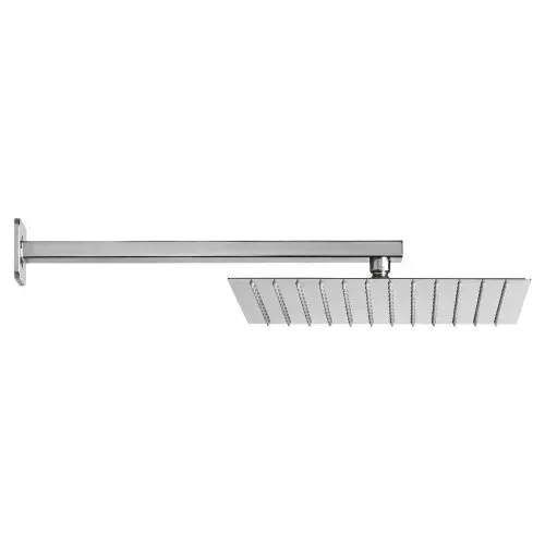 VEVOR Duscharmatur Regenduschsystem fürs Badezimmer Duschsystem mit 254 mm quadratischen Regenduschkopf & Handbrause, wandmontierte Badezimmerarmaturen mit Messingventil & Zierset, gebürstetes Nickel – Bild 10