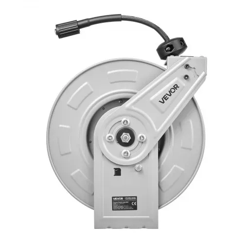 VEVOR Hochdruckreiniger-Schlauchtrommel, 19,8 m x 6,35 mm, Schlauchtaufroller aus Stahl, 220 bar max., automatisches Aufrollen, flexible Wand-/Bodenmontage für Autowäsche, Garten, Bodenreinigung – Bild 9