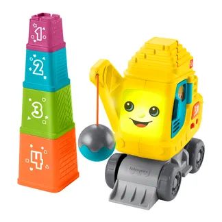 Fisher-Price Zählen & Stapeln Kran mit Blöcken, Lichtern und Geräuschen, mehrsprachige Version Fisher-Price Zählen & Stapeln Kran mit Blöcken, Lichtern und Geräuschen, mehrsprachige Version