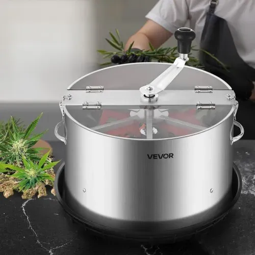 VEVOR Erntemaschine, 40,6 cm Blattschneider, Knospenschneider mit Edelstahlklingen, Nass- & Trocken-Hydrokultur-Schneidemaschine mit Tablett, Blattschüssel Trimmer für Pflanzenknospen & Blumen – Bild 7
