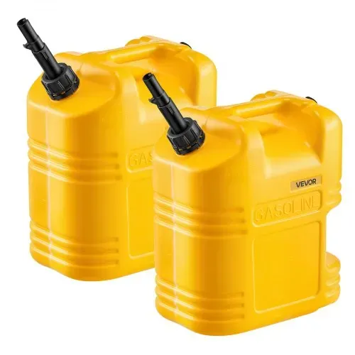 VEVOR Kraftstoffkanister 2er-Pack 19 L, Benzinkanister mit Ausguss & klarer Skala, max. Durchflussrate 15 L/min, Flüssigkeitsbehälter für die meisten Autos, Motorräder, SUVs, ATVs & UTVs, gelb – Bild 10